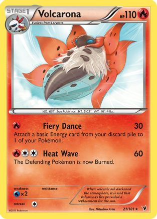 Image of Volcarona 021  - Reverse Holofoil Noble Victories - Rare