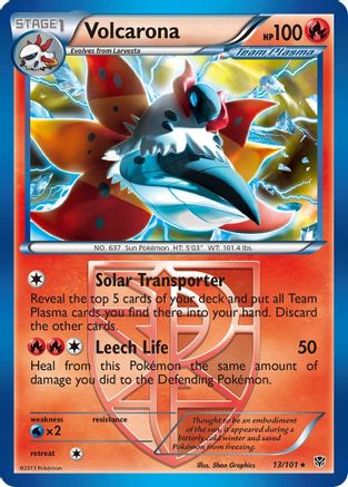 Image of Volcarona (Team Plasma) 013/101  Plasma Blast - Rare
