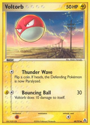Image of Voltorb 068/92  - Reverse Holofoil Legend Maker - Common