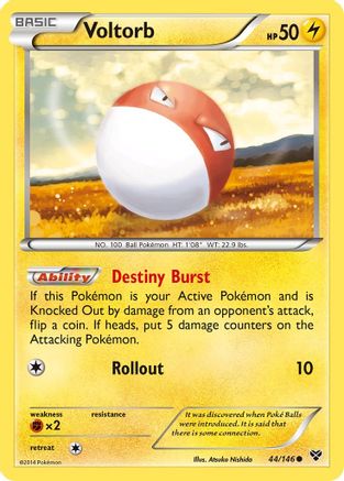Image of Voltorb 044/146  - Reverse Holofoil XY Base Set - Common