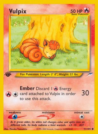 Image of Vulpix 091  - Unlimited Neo Destiny - Common