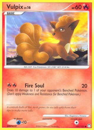 Image of Vulpix 107/123  Mysterious Treasures - Common