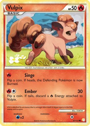 Image of Vulpix 087/123  HeartGold SoulSilver - Common