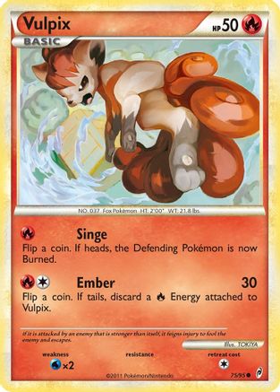 Image of Vulpix 075/95  - Reverse Holofoil Call of Legends - Common