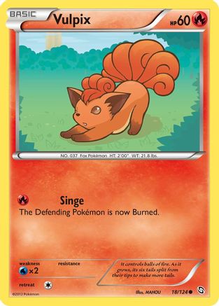 Image of Vulpix 018/124  Dragons Exalted - Common