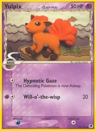 Image of Vulpix (Delta Species) 070/101  - Reverse Holofoil Dragon Frontiers - Common