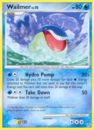 Image of Wailmer 087  - Reverse Holofoil Supreme Victors - Uncommon