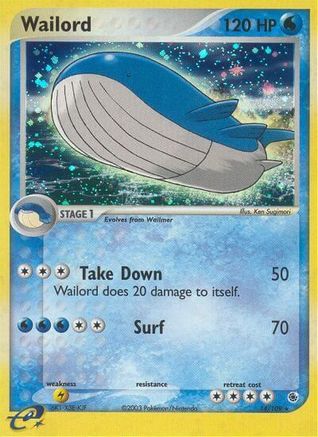 Image of Wailord 014/109  - Reverse Holofoil Ruby and Sapphire - Holo Rare