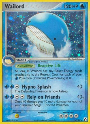 Image of Wailord 014  - Reverse Holofoil Legend Maker - Holo Rare