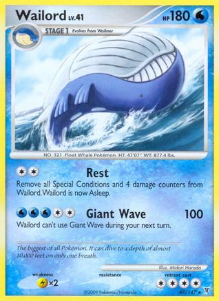 Image of Wailord 047  Supreme Victors - Rare
