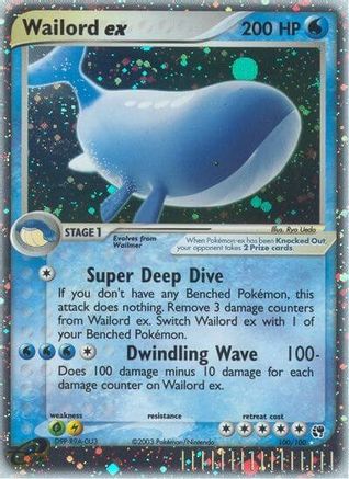 Image of Wailord ex 100  - Holofoil Sandstorm - Ultra Rare