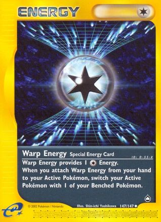 Image of Warp Energy 147  - Reverse Holofoil Aquapolis - Uncommon