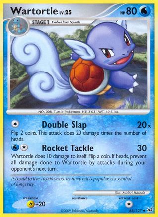 Image of Wartortle 065  - Reverse Holofoil Platinum - Uncommon