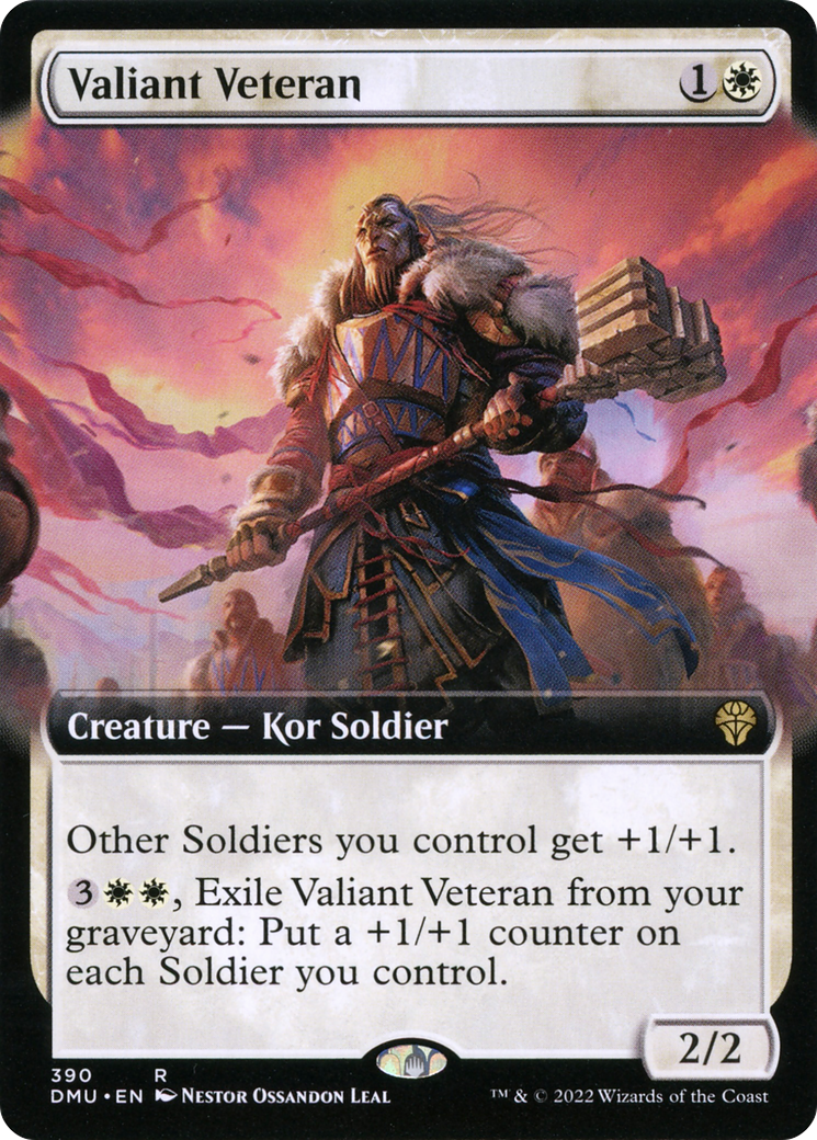 Image of Valiant Veteran (Extended Art) (DMU-390) - Dominaria United: (Extended Art) Foil