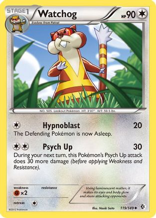 Image of Watchog 119  - Reverse Holofoil Boundaries Crossed - Uncommon