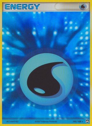 Image of Water Energy 105/108  - Holofoil Power Keepers - Rare