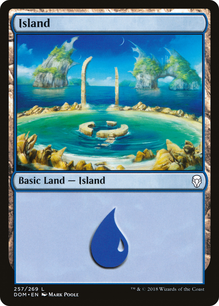 Image of Island (257) (DOM-257) - Dominaria Foil