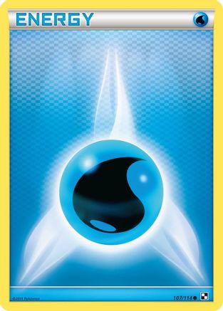 Image of Water Energy 107  - Reverse Holofoil Black and White - Common