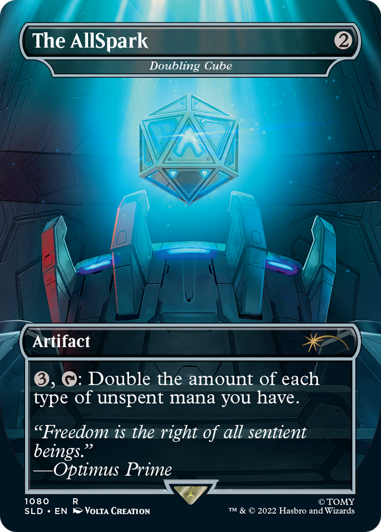 Image of The AllSpark - Doubling Cube (SLD-1080) - Secret Lair Drop (Borderless) Foil