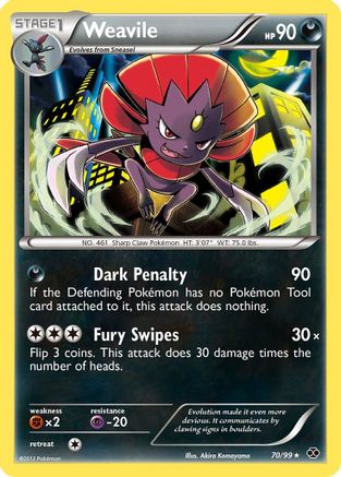 Image of Weavile 070  - Reverse Holofoil Next Destinies - Rare