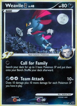 Image of Weavile G 017  - Holofoil Platinum - Holo Rare