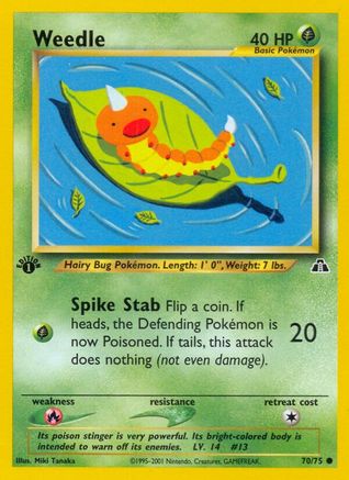 Image of Weedle 070/75  - Unlimited Neo Discovery - Common
