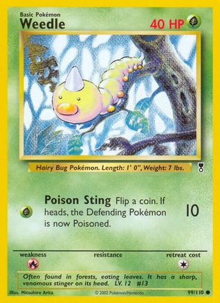 Image of Weedle 099/110  - Reverse Holofoil Legendary Collection - Common