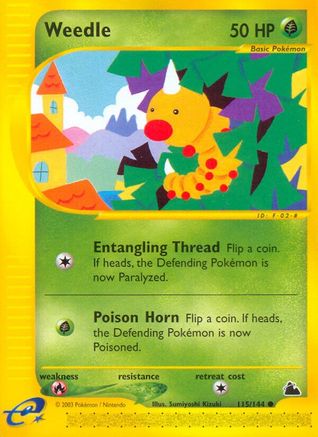 Image of Weedle (115) 115  - Reverse Holofoil Skyridge - Common