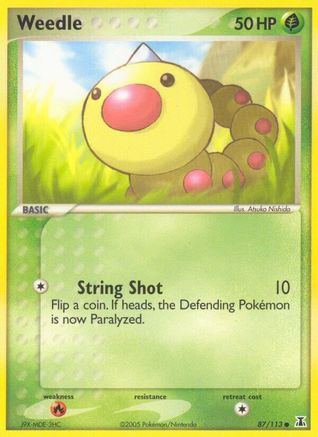 Image of Weedle 087/113  - Reverse Holofoil Delta Species - Common