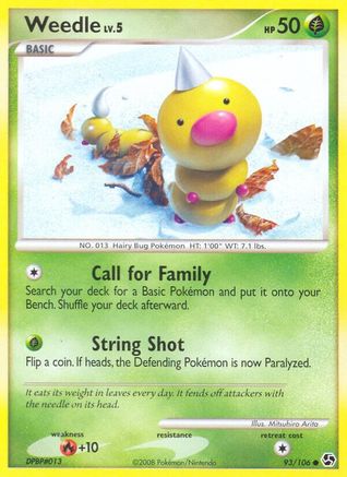 Image of Weedle 093  - Reverse Holofoil Great Encounters - Common