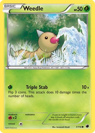 Image of Weedle 001/116  Plasma Freeze - Common