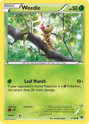 Image of Weedle 003  - Reverse Holofoil XY Base Set - Common