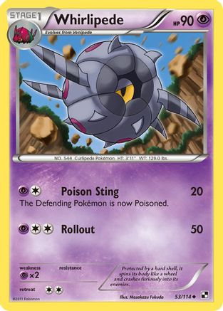 Image of Whirlipede 053  - Reverse Holofoil Black and White - Uncommon