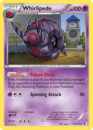 Image of Whirlipede 073  - Reverse Holofoil Boundaries Crossed - Uncommon