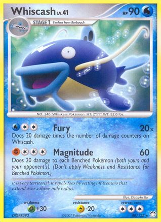 Image of Whiscash 040  - Reverse Holofoil Mysterious Treasures - Rare