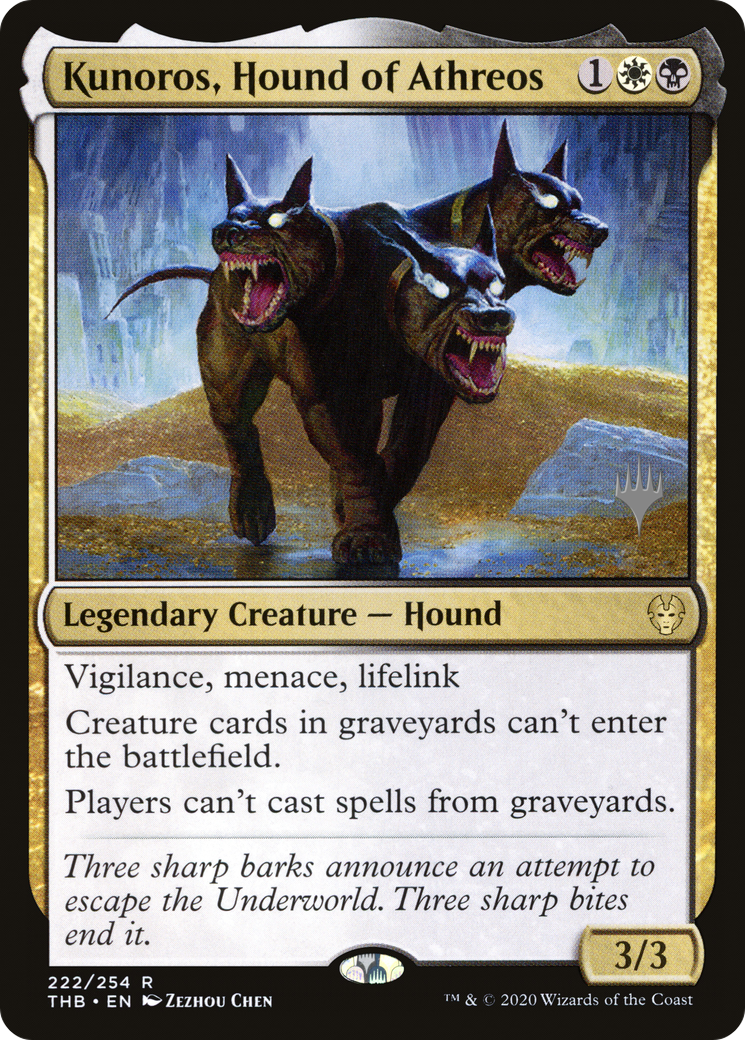 Image of Kunoros, Hound of Athreos (PPTHB-222P) - Theros Beyond Death Promos