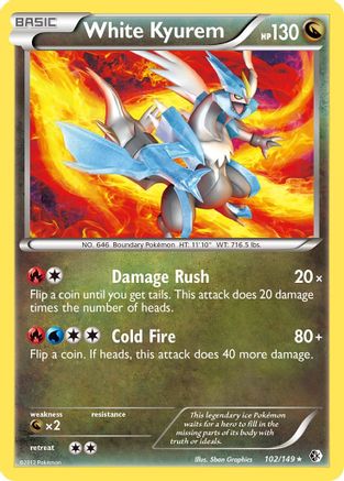 Image of White Kyurem 102/149  - Reverse Holofoil Boundaries Crossed - Rare