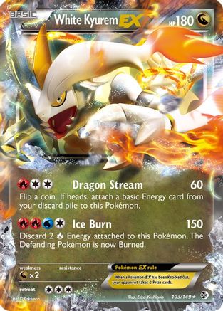 Image of White Kyurem EX 103/149  - Holofoil Boundaries Crossed - Ultra Rare