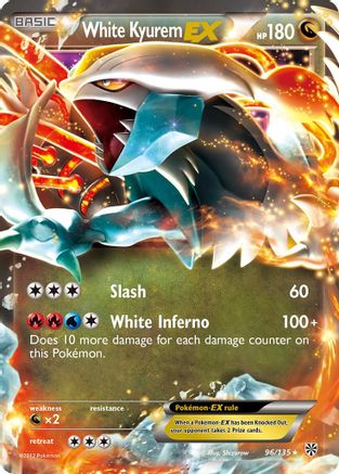 Image of White Kyurem EX 096/135  - Holofoil Plasma Storm - Ultra Rare