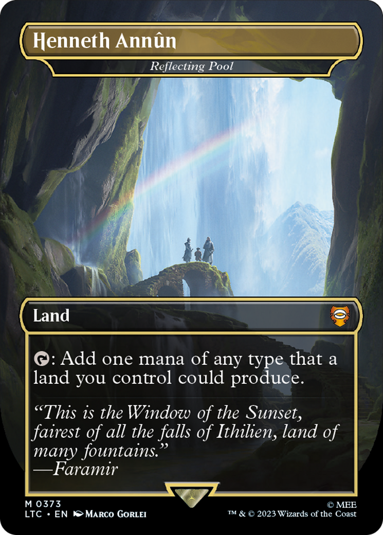 Image of Henneth Annun - Reflecting Pool (LTC-373) - Tales of Middle-earth Commander / Henneth Annûn (Borderless) Foil