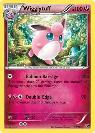 Image of Wigglytuff (90)  - Reverse Holofoil XY Base Set - Rare
