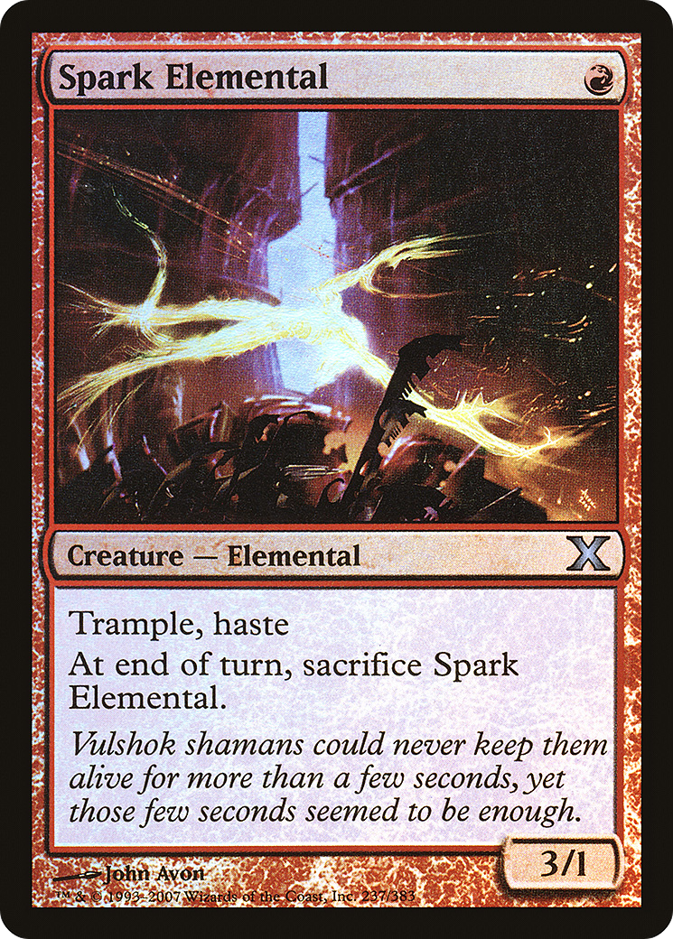 Image of Spark Elemental (10E-237★) - Tenth Edition Foil