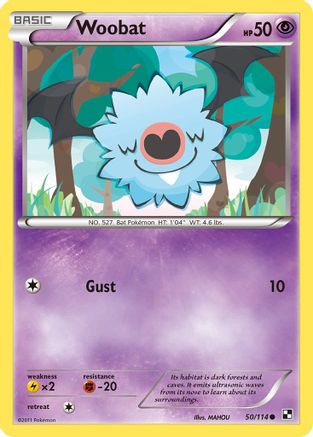 Image of Woobat 050  Black and White - Common