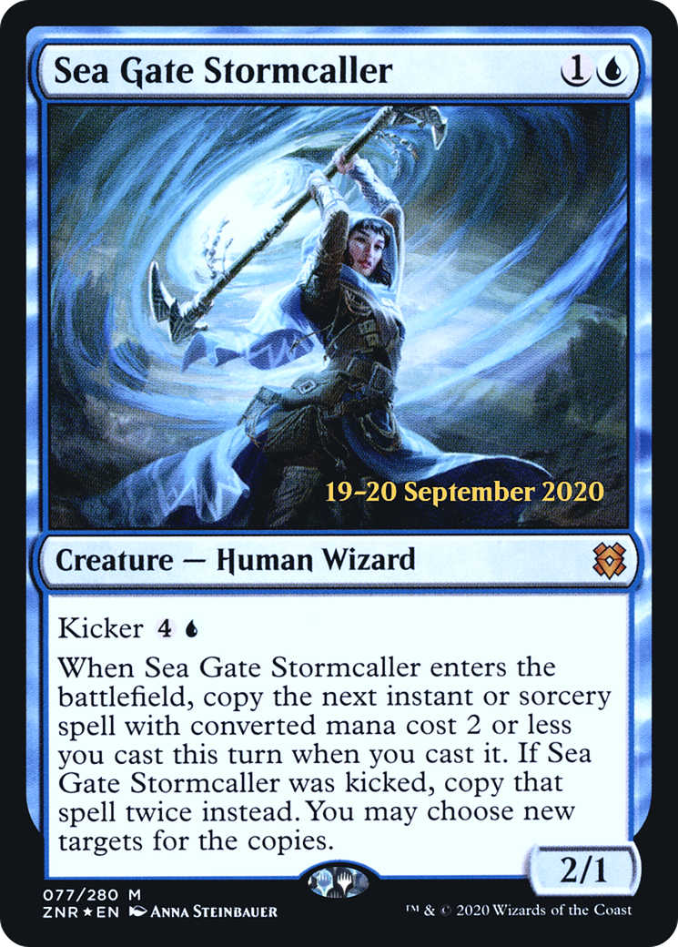 Image of Sea Gate Stormcaller (PRE-077) - Zendikar Rising Promos Foil