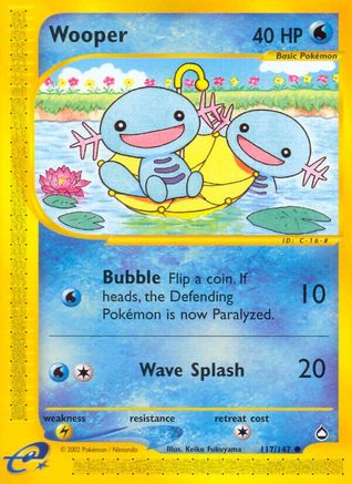 Image of Wooper (117) 117  - Reverse Holofoil Aquapolis - Common
