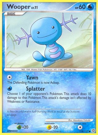 Image of Wooper 118/132  Secret Wonders - Common