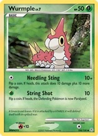 Image of Wurmple 104/130  - Reverse Holofoil Diamond and Pearl - Common
