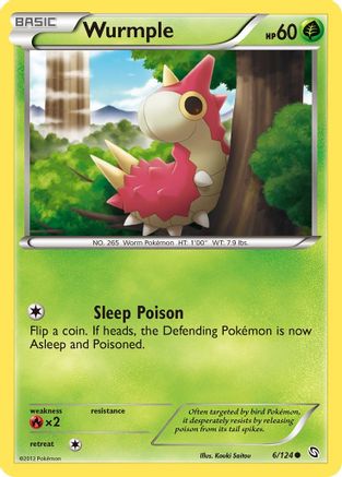 Image of Wurmple 006/124  - Reverse Holofoil Dragons Exalted - Common