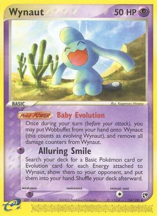 Image of Wynaut 054  - Reverse Holofoil Sandstorm - Uncommon