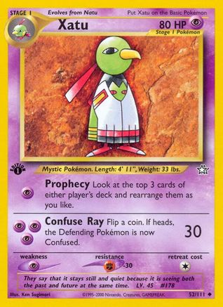 Image of Xatu 052/111  - 1st Edition Neo Genesis - Uncommon